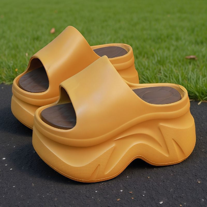 2026 new platform wedge slippers - women's summer indoor/outdoor fashion high heel slides with a cushioned comfort fit