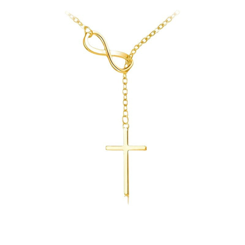 hot style casual digital 8-figure cross necklace jewelry fashion women's trendy hot clavicle chain