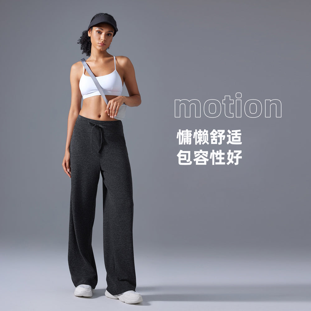 Casualloose wide-leg sports pants for women with drawstring drapedslimming lookfashioneasiest for matchstraight-leg pants summer thin style d25100