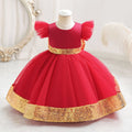 Export ready-made tulle sequinkids dress princess dress baby girl christmas dress baby dress