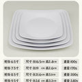 10-pack square heavy-duty melamine dinnerware - durable, shatter-resistant, perfect for bbq, fast food, cafeteria, restaurant, stir-fry, and serving dishes - commercial grade