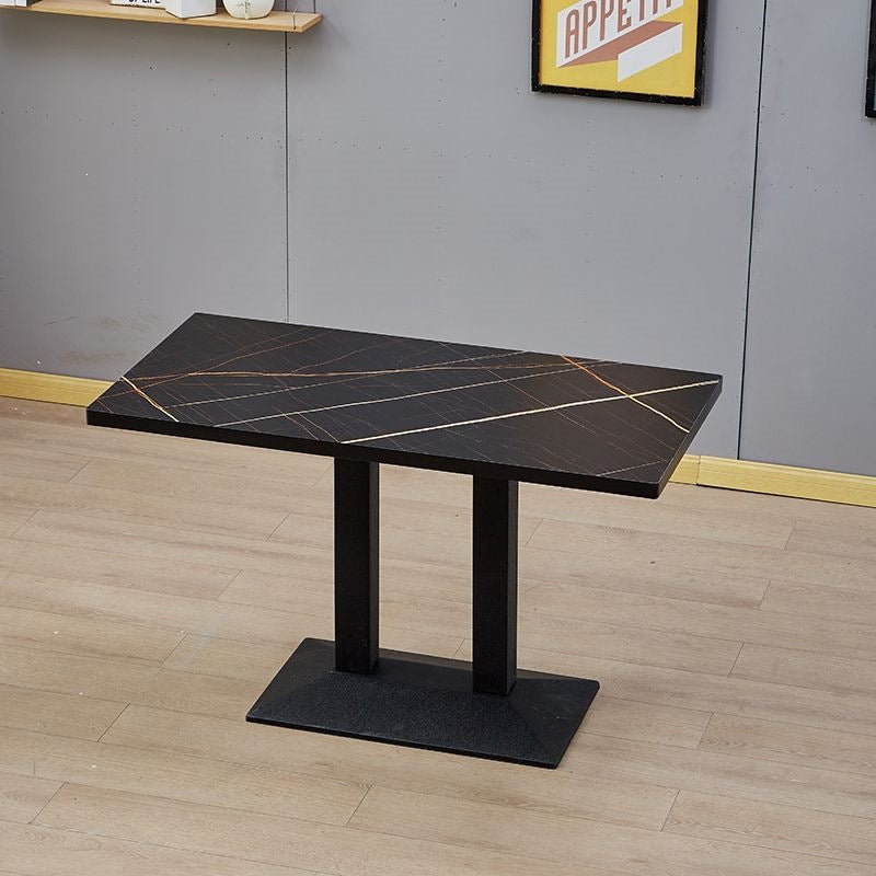 Commercial fast food table and chair set combination - restaurant, diner, snack bar, bbq, catering table, bubble tea shop rectangular table