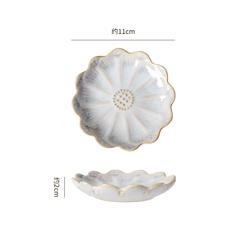 Japanese kiln-turned plate, ceramic snack plate, seasoning plate, restaurant hot pot sauce plate, sushi sauce plate, wholesale