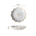 Sunflower dish-vintage white