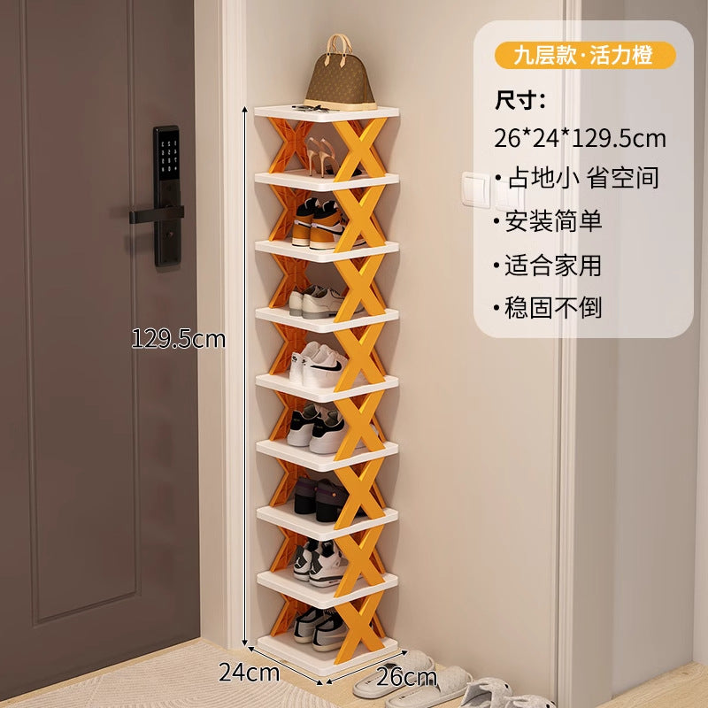 Shoe rack for home door multi-layer small narrow rental house simple shoe rack indoor new arrival 2025 popular shoe cabinet