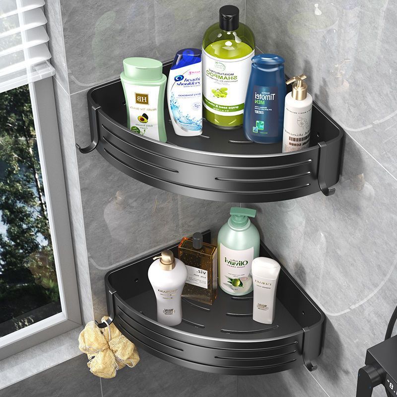 Bathroom storage rack, punch-free bathroom triangle wall-mounted toilet, washroom wall washbasin storage rack