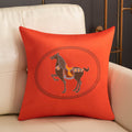 Horse year throw pillow cover sofa cushion simple light luxury high-end silk satin bedroom living room bedside cushion cover