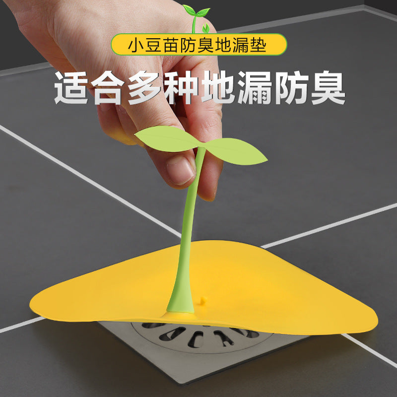Floor drain cover Household bean sprouts Floor drain Silicone sewer deodorant cover Bathroom insect cover Bean seedlings Floor drain pad