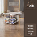 Transparent extra-large storage bin with lid - plastic household clothes organizer - oversized storage and organization box