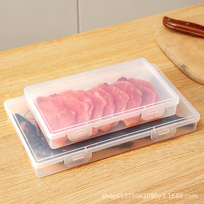 Kitchen Food Refrigerator Fresh-keeping Box Sealed Transparent Plastic Classification Multifunctional Frozen Meat Refrigerator Frozen Storage Box