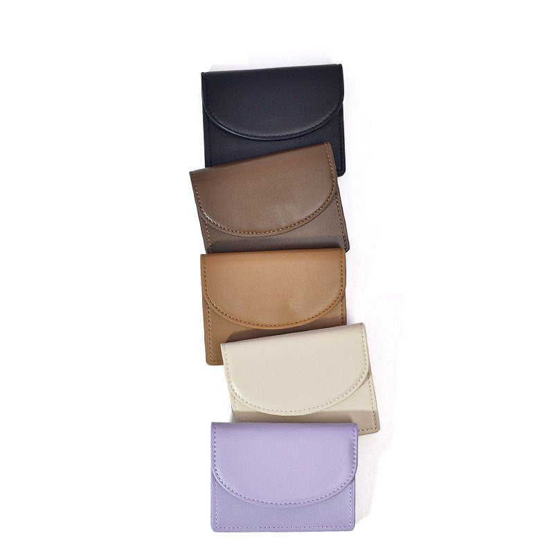 2024 new Korean ins women's bag, exquisite solid color simple card bag, multi-functional mouth red envelope, large-capacity wallet