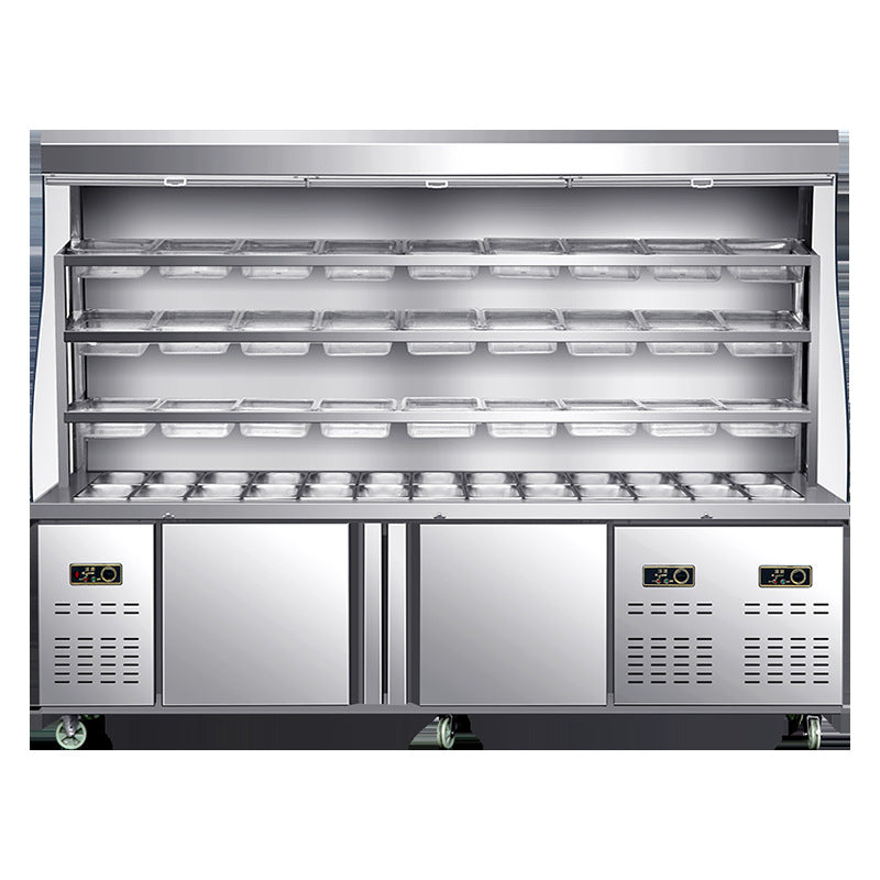 Feishima malatang display cabinet maocai chuanchuan store refrigerated preservation cabinet commercial equipment air curtain refrigerator ordering cabinet