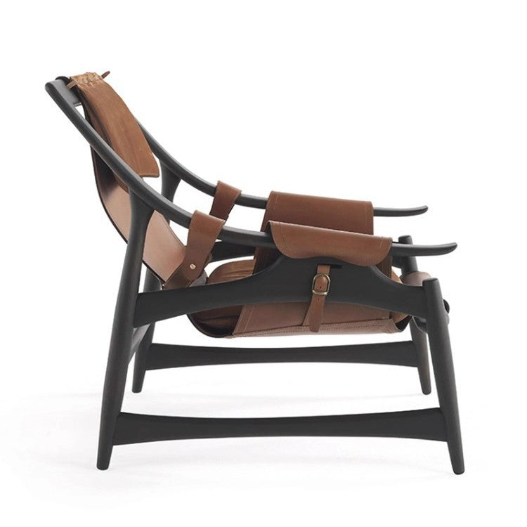Hunting sofa chair designer single solid wood ash casual chair for home lounge chair balcony bulk white embryo hunting chair