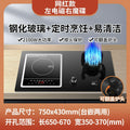 Flagship model with left electric and right gas + nine-chamber fierce fire stove + bilateral timing + flip-top stove + detachable induction cooker