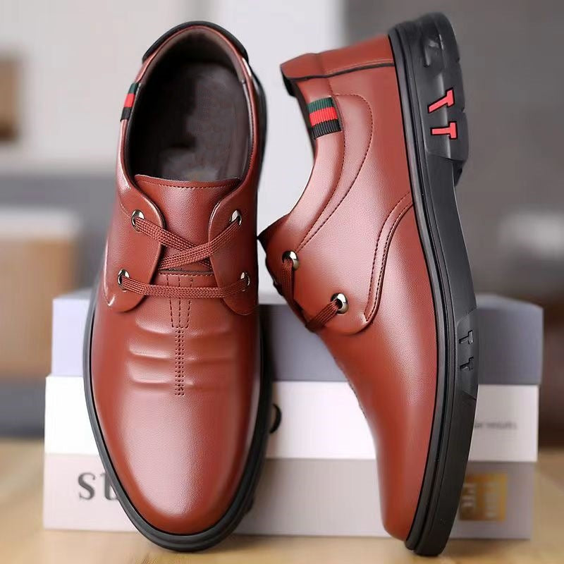 New arrival business formal leather shoes men's casual wedding groom british heightening summer breathable youth pointed toe men's shoes