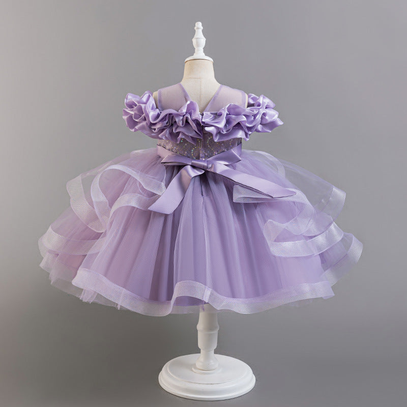 Amazon hot-selling girls' dress: runway-ready, piano performance-perfect, elegant princess gown - wholesale available