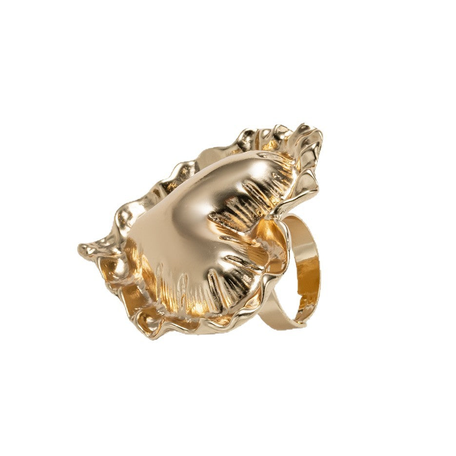 Wholesale heart-shaped rings: european & american cross-border vintage jewelry, statement pieces with a high-end feel, ruffled lace trim, adjustable open band rings