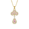 Popular popular fashion copper inlaid zirconium full diamond water drop necklace for women accessible luxuryniche styleeasiest for match non-fading clavicle chain jewelry