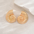 Wholesale alloy seashell earrings - european & american style, ocean-inspired studs, women's fashion, vintage geometric threaded statement earrings