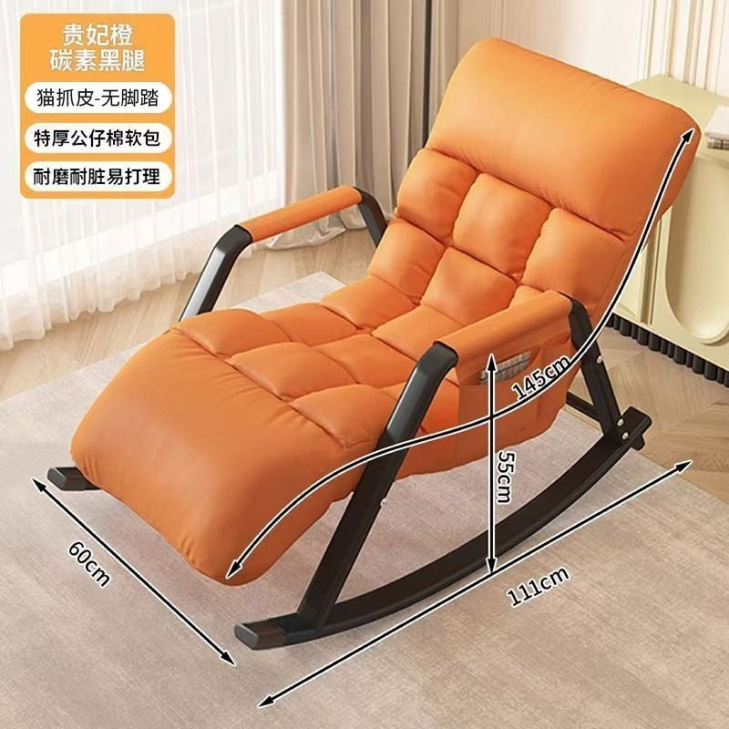 Rocking chair recliner adult sitting and sleeping dual-purpose new lunch break chair for home balcony casual chair double lazy sofa chair