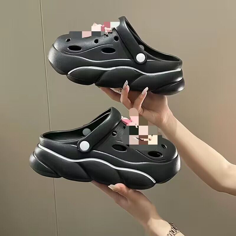 2024new arrival shit-stepping clogs for women outwearsummercutepopularthick sole nurse beach two-wear toe-cap slippers
