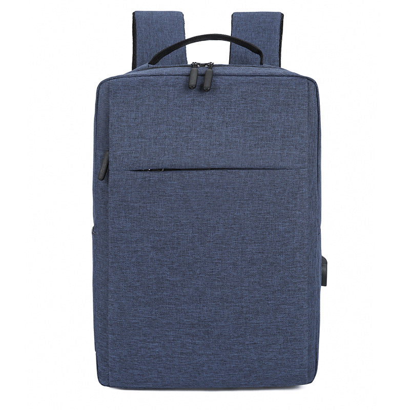 New business backpack men's simple computer bag outdoor leisure travel backpack student schoolbag printed logo