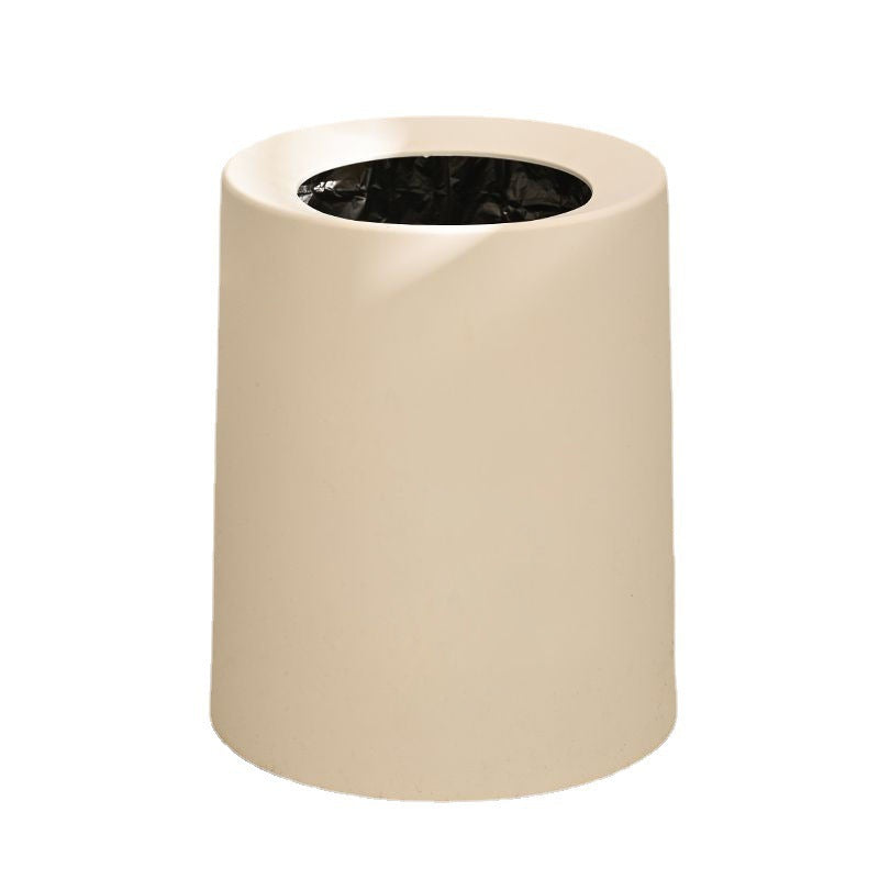 Trash can for homelarge capacity popular ins cream style high-end accessible luxury high-looking casual double-layer paper basket without cover