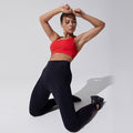 Outdoor sports fitness running yoga outfit set - high-waisted, butt-lifting, open-back bra with customizable activewear