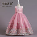 Export kids dress embroidered hot diamond princess dress female flower girl party piano performance dresskids dress