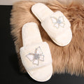 Plus size warm flip-flops new style butterfly fur slippers plush foreign trade popular cross-border large size texture xiaohongshu trendy