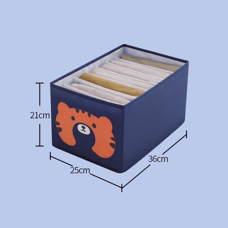 Beilian cartoon clothes storage box foldable pants underwear socks packing box cute wardrobe storage box