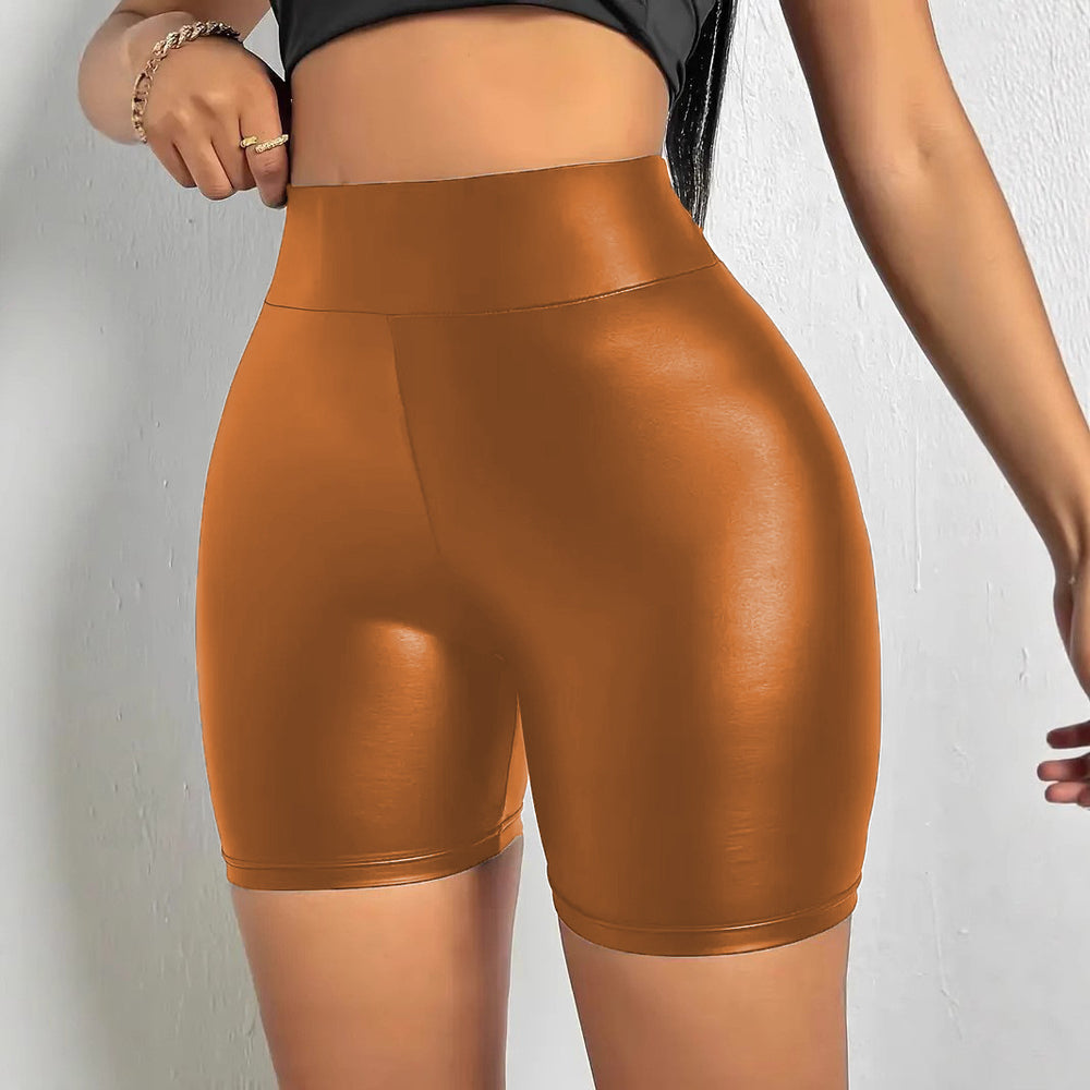 Fashionplus sizepu leather shorts for women 4-point pants hot style sexy cross-border independent station nightclub women's hot pants ins style