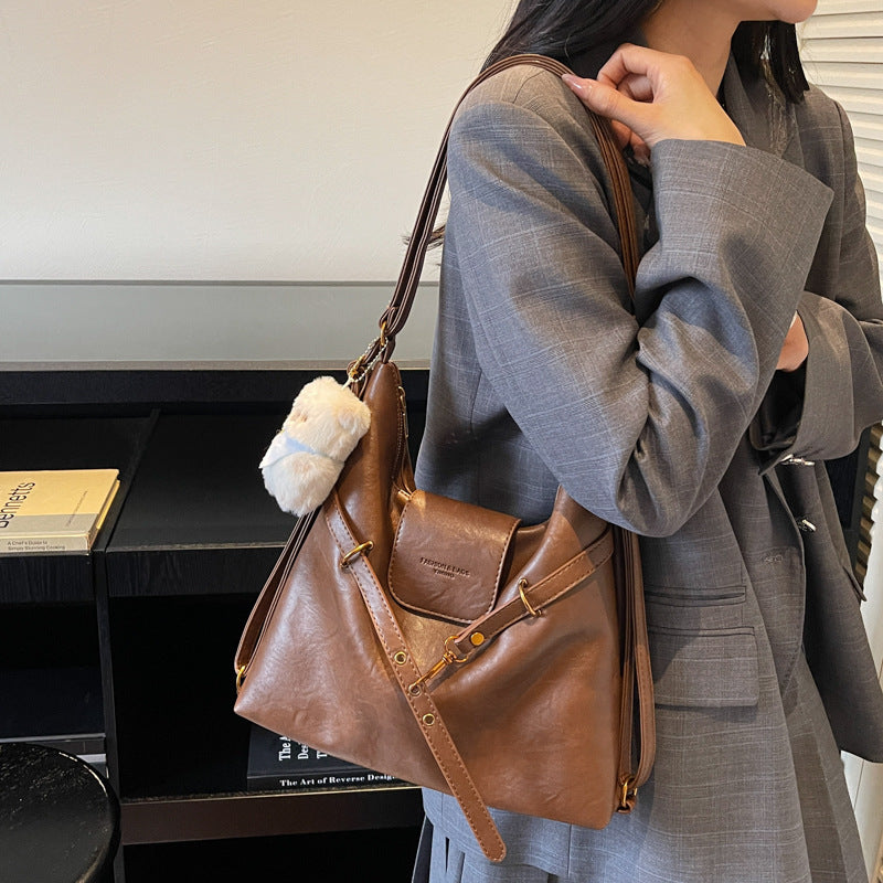 Retrofashion large-capacity tote bag women's single and double shoulder backpack work clothingeasiest for match shoulder bag work clothing backpack