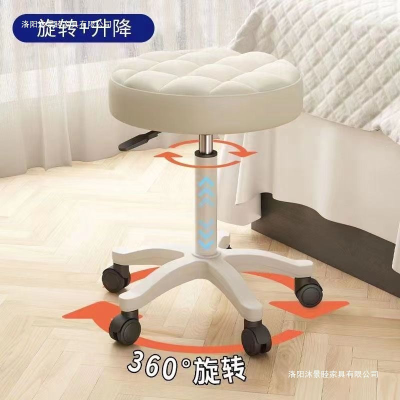 Adjustable height makeup stool - trending vanity stool for home, live streaming, and nail art