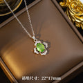 Necklace female internet celebrity four-leaf clover zircon pendant earrings niche design fashion new high-end sense sweater chain suit