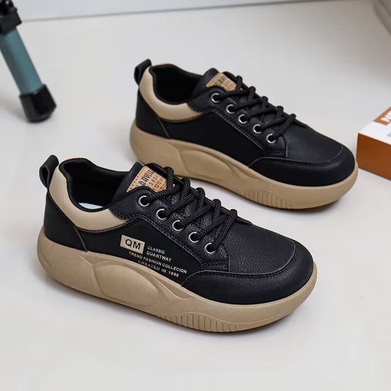 Xq5801 new 2025 spring casual sneakers, chunky sole height increasing shoes, korean style athletic women's shoes, student street style trend
