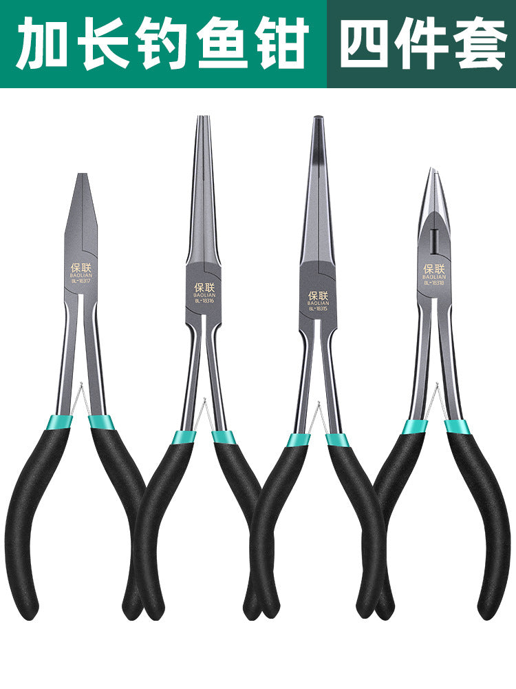 Baolian fishing pliers long pointed mouth flat mouth curved mouth outdoor hook removal line hook removal fish control multi-functional lure pliers