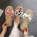 Women's summer fashion flip-flops: outdoor wear, bow detail, indoor slippers, beach sandals, non-slip thong sandals