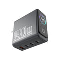 140w gan (gallium nitride) tft smart digital display fast charger - universal compatibility for tablets, phones, and laptops
