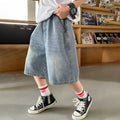 Boys' shorts summer collection : new lightweight denim shorts for boys, perfect for summer. available in mid-to-large sizes. casual mid-length shorts for boys
