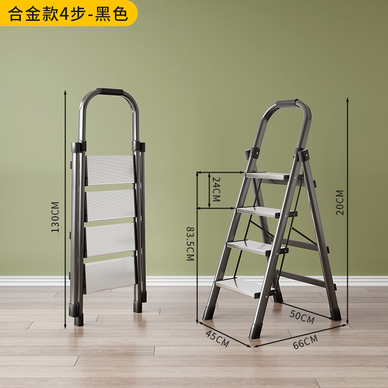 Ladder for homemultifunctional herringbone ladder foldable ladder stair stool small indoor extra thick flower stand thickened carbon steel