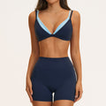 nude triangle cup intimates autumn thin style no steel ring sports suit beautiful back thin shoulder strap fitness suit 6116