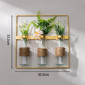 Wall-mounted vase & plant holder - no drilling required - hydroponic flower stand - nordic iron art decor