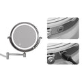 Led lighted makeup mirror - bathroom vanity mirror - punch-free magnifying mirror - hotel style extendable folding wall-mounted beauty mirror