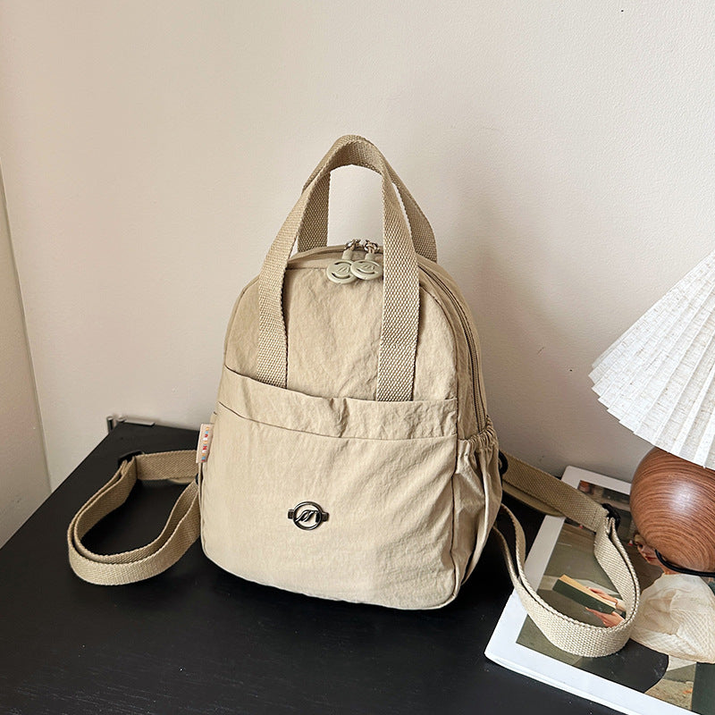 Cross-border casual versatile simple small backpack 2025 new travel backpack lightweight chest back double shoulder dual-purpose bag women