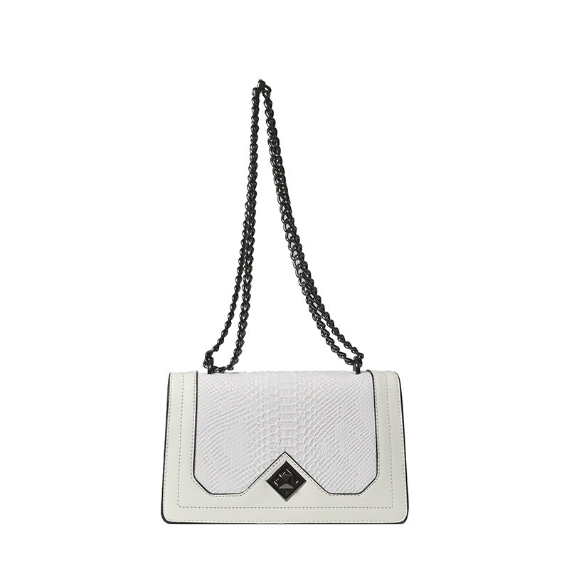 2024 spring/summer new fashion crocodile-embossed small square bag - minimalist, versatile shoulder bag, handbag, and crossbody bag for women