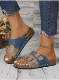 Wholesale plus size double-breasted platform slippers - new summer collection, european & american style, unisex round toe birkenstock sandals