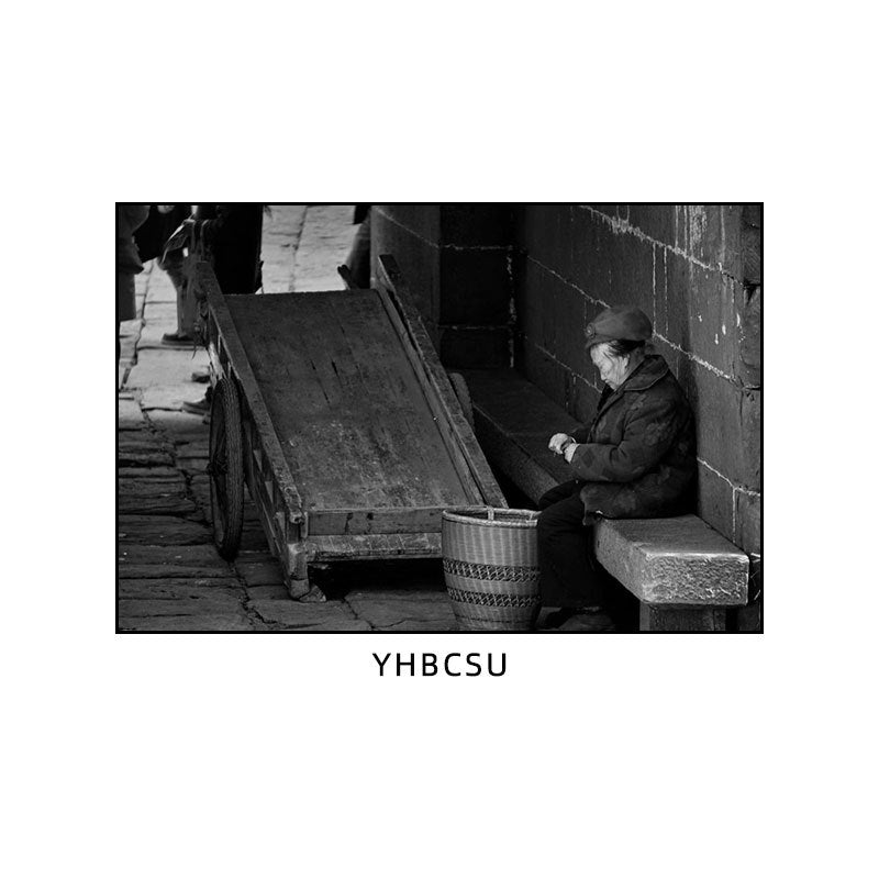 Hunan restaurant hanging paintings old Changsha Chinese hotel restaurant box hanging paintings retro nostalgic Hunan black and white architectural murals