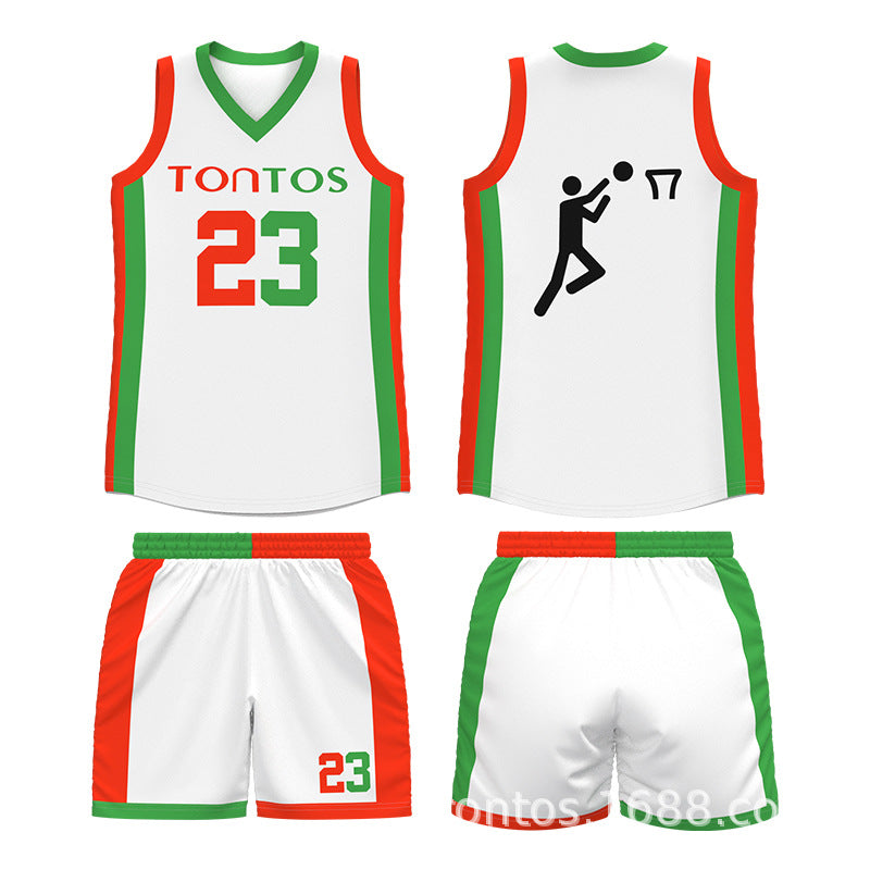 Adult game training jersey sports basketball jersey heat transfer quick drying jersey basketball jersey set custom printing