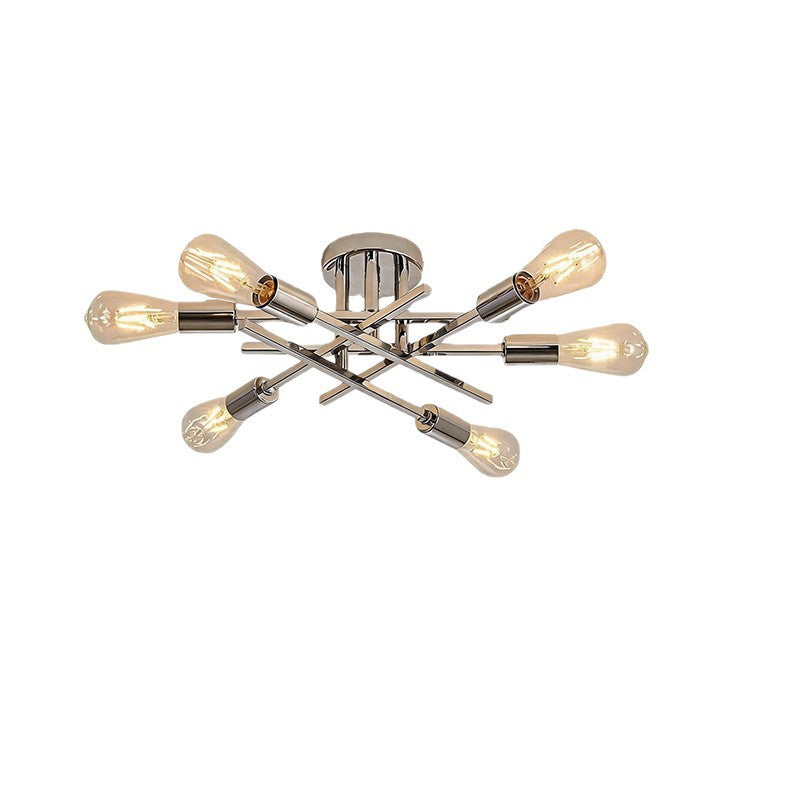 Modern minimalist molecular creative multi-head iron art ceiling light - industrial style for living room, bedroom, dining room, and homestays